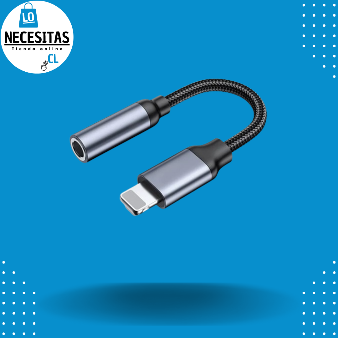 Adaptador para iPhone entrada Lightning a auxiliar 3,5 mm