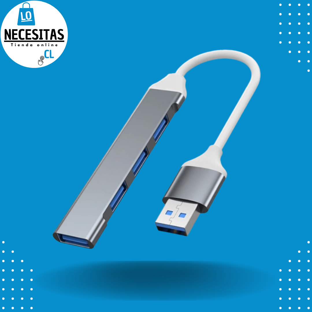 Hub USB 3.0 para ampliar la capacidad de puertos USB de tu notebook de 1 a 4