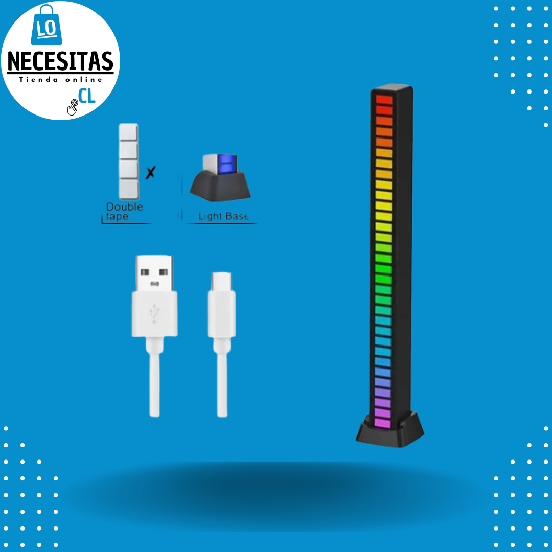 Barra de luz led con diferentes colores de luz para iluminación y con opción de sincronizarlas al contar con control de sonido