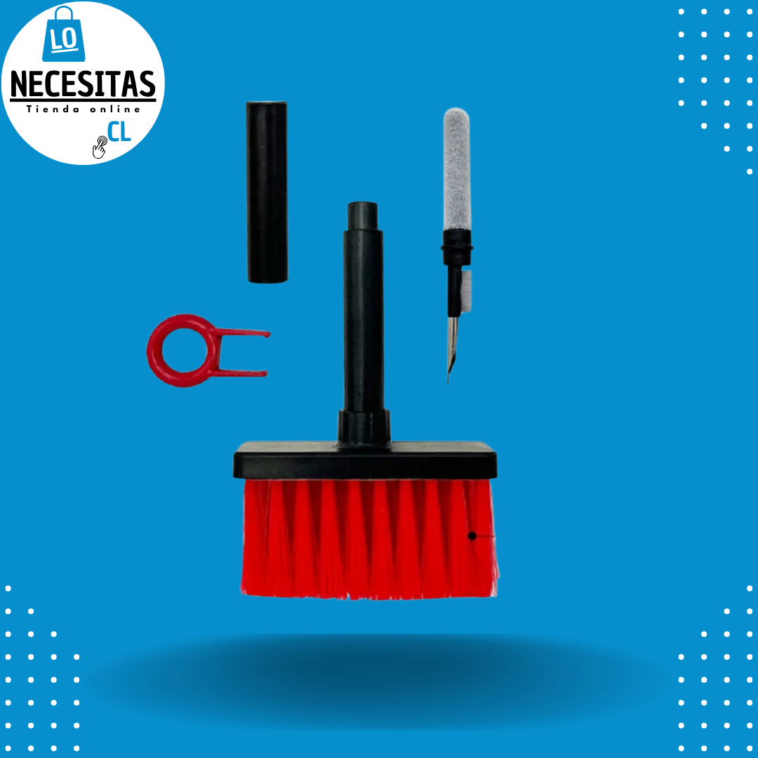 Kit de limpieza para teclados, incluye cepillo y otros accesorios para facilitar la tarea y mantener tu teclado o equipo en óptimas condiciones