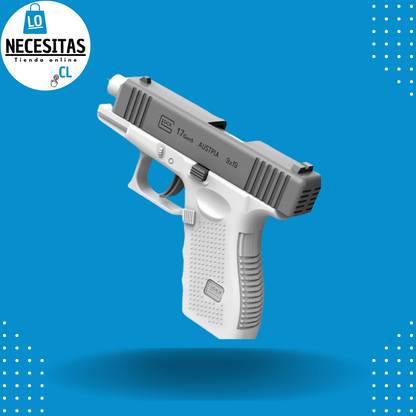 Pistola de juguete lanza agua automática de largo alcance tipo glock. 
