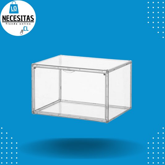 Caja de zapatillas acrílica transparente, ideal para guardar y organizar tus zapatos/zapatillas/tacones y protegerlos del polvo en suspensión. Con sistema de montaje fácil, puedes apilarlas sin problemas.